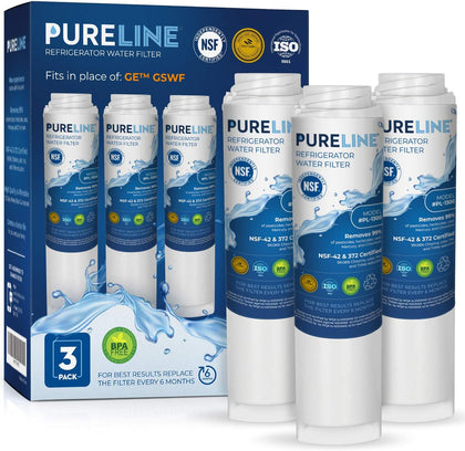 GSWF Replacement for GE GSWF, Kenmore 46-9914, 469914, 9914, Refrigerator Water Filter - Reduces Bad Taste & Odor