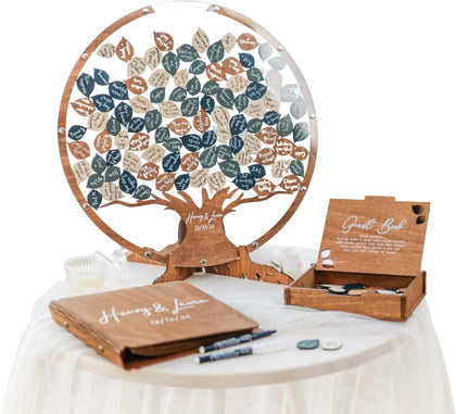 Personalized Wedding Guest Book Alternative - Wedding Decorations for Ceremony Outside Inside - Bridal Shower Guest