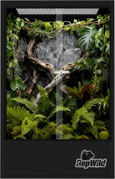 65 Gallon PVC Tall Reptile Terrarium, 24x18x36 Arboreal Enclosure