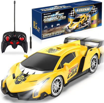 Remote Control Car, RC Cars for Kids 1:18 Electric Toy Car Hobby Racing Car Toys with Lights & Controller, Christmas