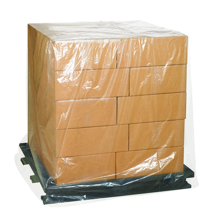 36" x 28" x 52" Pallet Covers/Bin Liners, 3 Mil, Clear, Perforated Roll, Use to Protect Pallets and Equipment During
