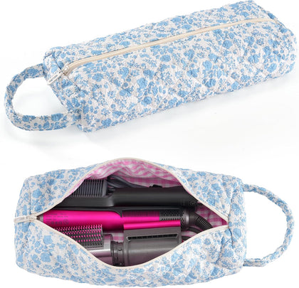 Hair Tools Travel Bag, Quilted Hair Tool Bag for Dyson Airwrap & Shark FlexStyle, Hair Dryer & Curling Iron Storage
