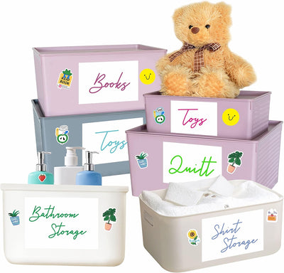 70 Large Size Blank Labels, Water/Oil/Tear Resistant, Inkjet & Laser Printer Available Removable No Residue for Home