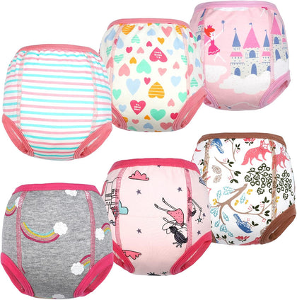 Training Underwear for Boys and Girls Absorbent Toddler Training Pants for Girs 2T-7T