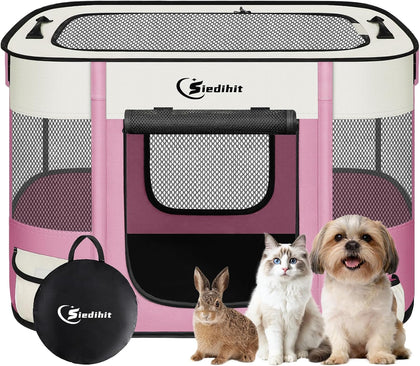 Dog Playpen,Cat Pet Puppy Pen,Portable Playpens for Dogs Indoor Outdoor Travel Camping Use,Foldable Dog Kennel Tent