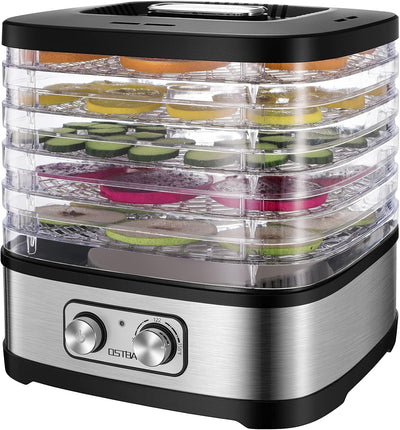 Food Dehydrator, 5 Trays, 240W Dryer for Jerky, Fruit & Veggies | BPA-Free Trays | 95-158โ Temp | 72H Timer | 360ยฐ
