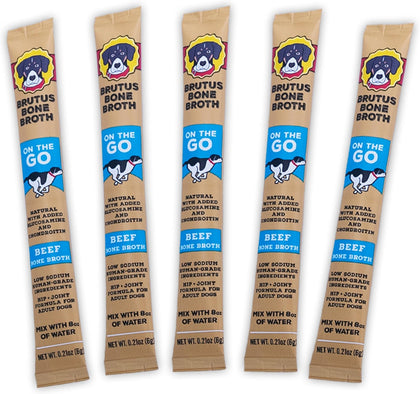 for Dogs - Bone Broth Powder with Chondroitin Glucosamine & Turmeric - Human Grade Food Toppers for Dry Food & Picky