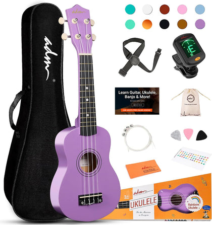 Ukulele for Beginners Hawaiian Wood Ukelele Kit for Kids Adult Student Starter Professional Ukalelee Pack Bundle with
