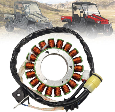 Chikia Hisun 500 Stator Coil Magneto Generator Compatible with Hisun UTV ATV 500 700,Massimo MSU 500 700,AXIS 500 700,Coleman/UT500 700,Cub Cadet,Bennche(18 Poles/Coils)