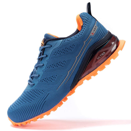 Men's Trail Running Shoes Fashion Hiking Sneakers for Men Tennis Cross Training Shoe Blue Non-Slip Walking Footwear
