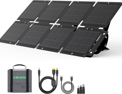 60W Portable Solar Panel for Camping, RV, Power Station Foldable | 60 watt Monocrystalline 24.8% High Efficiency
