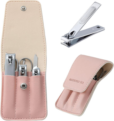 Nail Clipper Set for Women, Manicure Kit with Case, Travel Grooming Gift