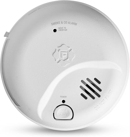 Combination Smoke & Carbon Monoxide Alarm, Interconnect Hardwire Detector with Battery Backup, SMICO100-AC, 1-Pack