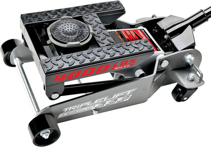 2 Ton Triple Lift Floor Jack, Lifts Cars, Trucks, Motorcycles, ATV's, Transmissions, Tie-Down Loops, Locking Safety