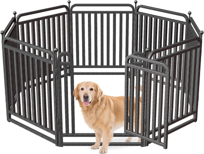 32 Inch Dog Playpen Outdoor, 8 Panels Puppy Playpen Heavy Duty Dog Play Pen Indoors, Rust Resistant Dog Pen for