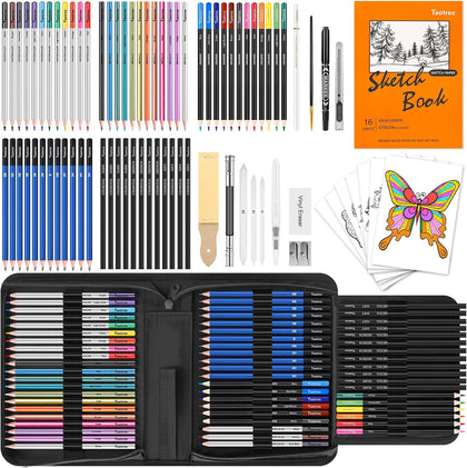 81 Pack Art Supplies for Adults Artists Gifts, Pro Art Kit Drawing Pencils Set, Drawing Supplies Sketching Kit Sketch