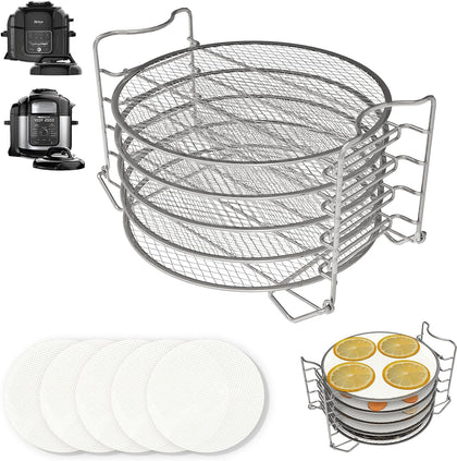 Foodi Dehydrator Rack & Dehydrator Sheets for Ninja Foodi Air Fryer 8 Quart