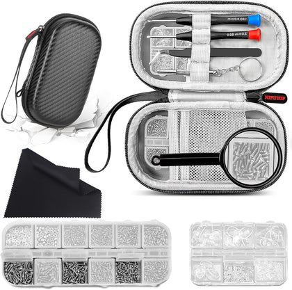 Eyeglass Repair Kit with Screws, Mini Glasses Repair Kit, Eye Glass Repairing Kit with Eyeglass Screws, Silicone Nose