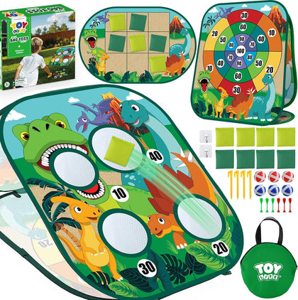 Toddler Outdoor Toys for Kids Ages 4-8, Bean Bag Toss, Outside Yard Games for Kids Cornhole, Indoor Lawn Backyard
