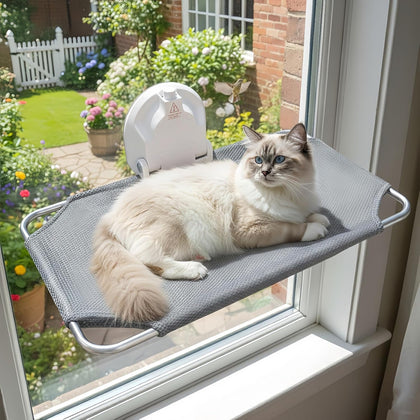 Cat Window Perch for Small Window,Cordless Cat Window Hammock,Cats Seat for Windowsill,Foldable Cat's Windows Bed for