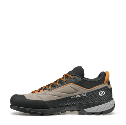 Men's Rapid XT Leather Hiking Shoes - Taupe/Rust Orange - 9.5-10