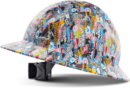 LANON Full Brim FRP Hard Hat, Class C, Premium Multicolor Design | FRP Shell with 4-Point Adjustable Ratchet