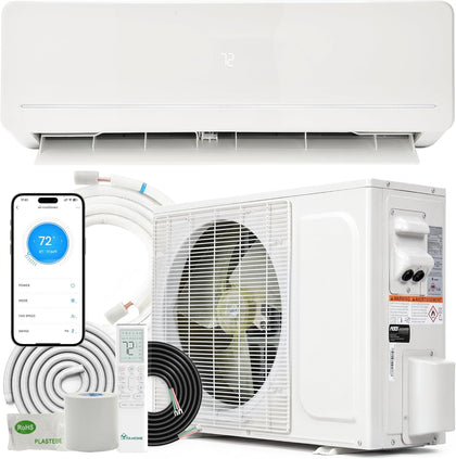 12000 BTU Mini Split AC/Heating System, Ductless Mini Split Air Conditioner Heat Pump,115V 20 SEER2 Energy Efficient