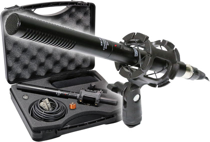 XM-55 13-Piece Professional Video & Broadcast Unidirectional Condenser Shotgun Microphone Kit - Complete Set Includes
