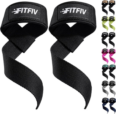 Lifting Straps for Weightlifting, Lifting Wrist Straps for Gym Strength Training, Neoprene-padded Wrist Cushion - Men