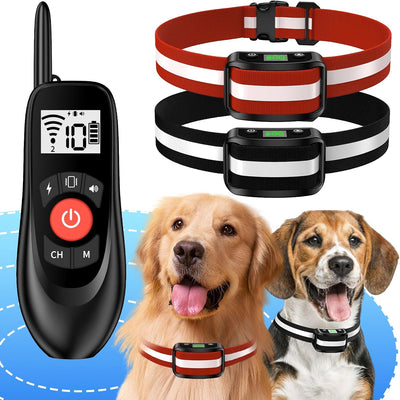 Wireless Dog Fence for 2 Dogs - Adjustable up to 1640ft Electric Fence, 185 Days Standby Time Training Collar, Pet