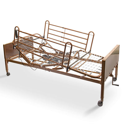 Semi Electric Hospital Bed for Home Use with Full Rails - Medical Bed for Long Term Care and Medical Facilities - 36"