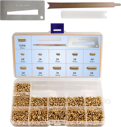 SC1 SC4 Keyway Rekey Kit for Schlage Locks(0-9, 50 Each) | DIY Lock Rekeying Set Include 3-Tool & Brass Bottom Pins