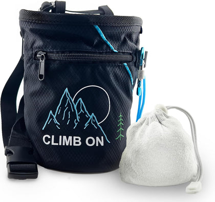 Chalk Bag + Ball for Rock Climbing, Bouldering, Top Rope | Climb On