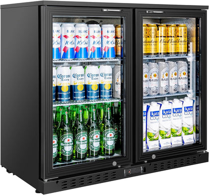 Commercial Beverage Refrigerator, 7.4 Cu. Ft., 2 Hinged Doors