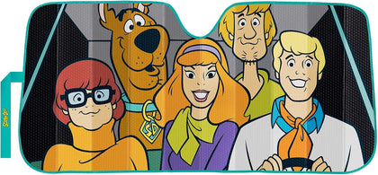 003951R01 Warner Bros. Scooby-Doo Group Accordian Sunshade for Car Truck SUV, Silver