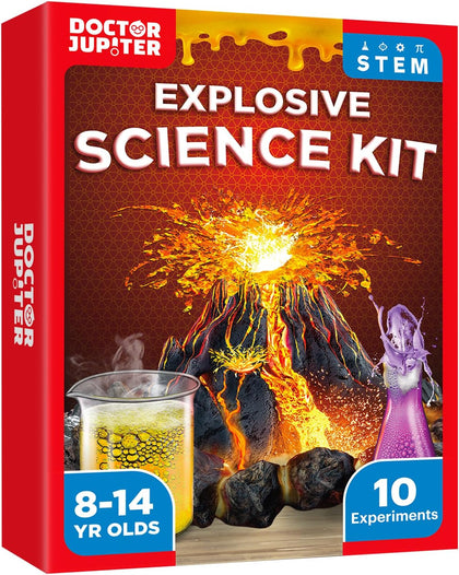 Explosive Science Experiments Kit for Kids Ages 8+ | Erupting Volcano Science Kits for Kids Ages 8-12, Birthday Gift