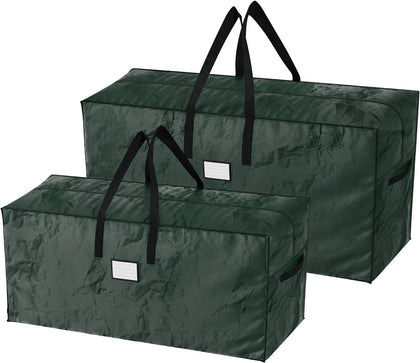 Set of 2 Christmas Tree Storage Bags - Waterproof Bags for 17-Foot Disassembled Artificial Trees, Garland, and