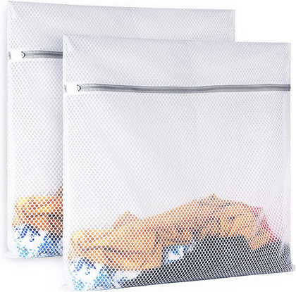 2 XX-Large Honeycomb Mesh Laundry Bag Delicates Durable for Washing Machine,24 x 24 Inches lingerie bags for Laundry