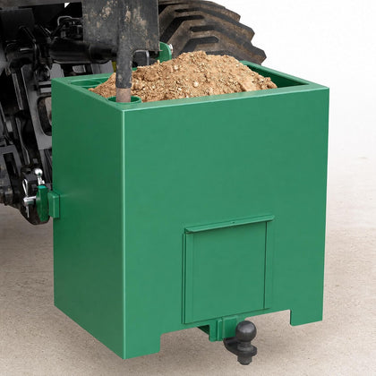 Heavy Duty Tractor Ballast Box, 800 Lb Capacity 3 Point Ballast Hitch Box with 2" Quick Hitch Receiver, Category 1