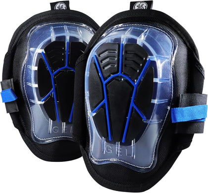 GE Heavy Duty Knee Pads - Gel Padding Knee Guards Durable Comfort - Black