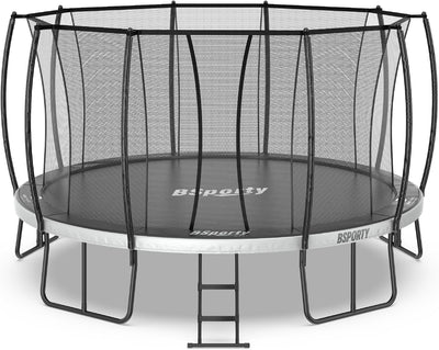 Trampoline Outdoor 10FT 14FT 16FT with Enclosure,5 Reinforced U-Shaped Legs with Center Support,ASTM