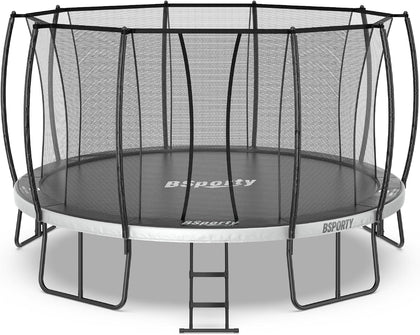 Trampoline Outdoor 10FT 14FT 16FT with Enclosure,5 Reinforced U-Shaped Legs with Center Support,ASTM