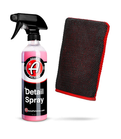 Adam's Clay Mitt Combo - Detail Spray Clay Lubricant for Medium Grade Clay for Car Detailing - Glove Quickly Removes