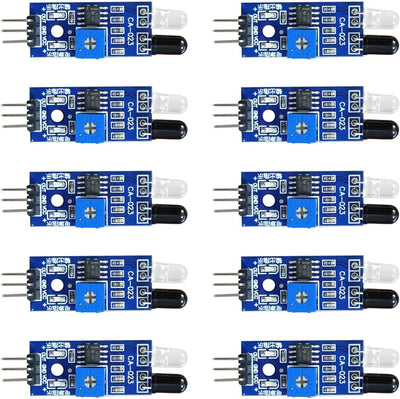 10Pcs IR 3 Wire Flame Detection Sensors Module IR Flame Detector Obstacle Avoidance Robotics Obstacle Avoidance