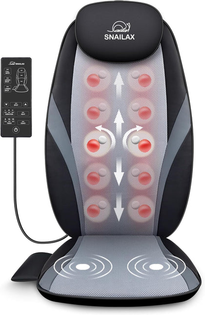 2026 Upgraded Shiatsu Roller Back Massager with Heat Massage Chair Pad Kneading Back Massager for Pain Relief Deep