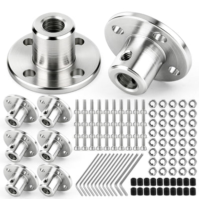 GAGIRA 8PCS 5mm Rigid Flange Coupling, Motor Flange Coupling Connector for DIY Handmade Model