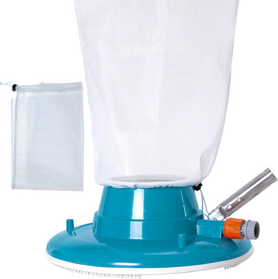 Professional Swimming Pool Leaf Terminator Vacuum - 15" Pool Cleaner Body, 8 Pressure Jets, 4 Rotating Wheels, 3
