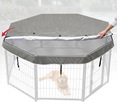 Dog Playpen Mesh Fabric Top Cover, Fits 24 Inch Width 8 Panels