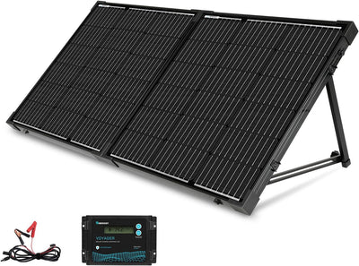 100W Portable Solar Panel, 25% High Efficiency Solar Panel Kit with 20A Charger Controller for 12V Battery&Power