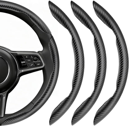 Steering Wheel Cover 3 Pcs Set, Anti-Slip, Scratch-Resistant, Universal Fit for 14-16 Inch Steering Wheels, Car